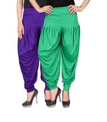 Multicolor plain viscose leggings