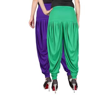 Multicolor plain viscose leggings 3