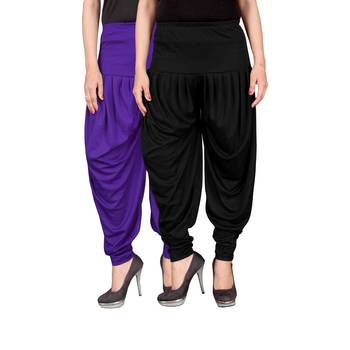 Multicolor plain viscose leggings 1