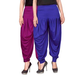 Multicolor plain viscose leggings 1
