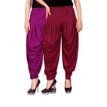 Multicolor plain viscose leggings 1