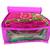 Atorakushon non wovan Fabric Combo Saree Cover Blouse Clothes Storage Bag Wardrobe Organiser Set of 2 (Purple)
