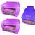 Atorakushon non wovan Fabric Combo Saree Cover Blouse Clothes Storage Bag Wardrobe Organiser Set of 3 (Purple)