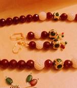 Ruby With Kundan Balls Jaipuri Mala