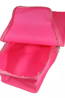 Atorakushon non wovan Fabric Combo Saree Cover Blouse Clothes Storage Bag Wardrobe Organiser Set of 3 (Pink)