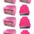 Atorakushon non wovan Fabric Combo Saree Cover Blouse Clothes Storage Bag Wardrobe Organiser Set of 8 (Pink)