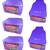 Atorakushon non wovan Fabric Combo Saree Cover Blouse Clothes Storage Bag Wardrobe Organiser Set of 5 (Blue)