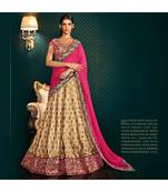 multicolor embroidered Silk bridal-lehengas