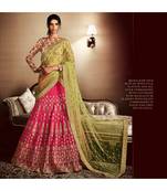 pink embroidered Bhagalpuri Silk bridal-lehengas