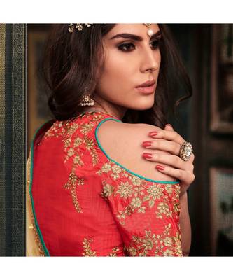 green embroidered Silk bridal-lehengas 3