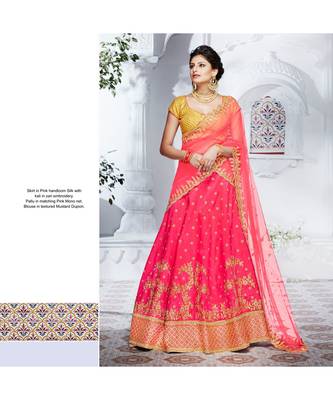 Pink embroidered silk bridal-lehengas 2
