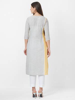 Mustard printed cotton ethnic-kurtis 2
