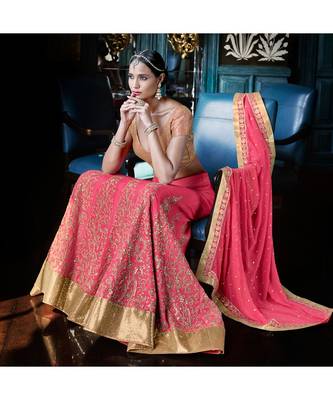 multicolor embroidered Georgette bridal-lehengas 2