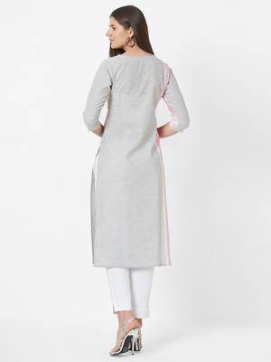 Pink printed cotton ethnic-kurtis 2