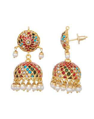 Multicolor pearl jhumkas 2