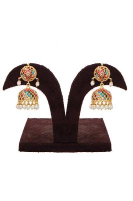 Multicolor pearl jhumkas 3