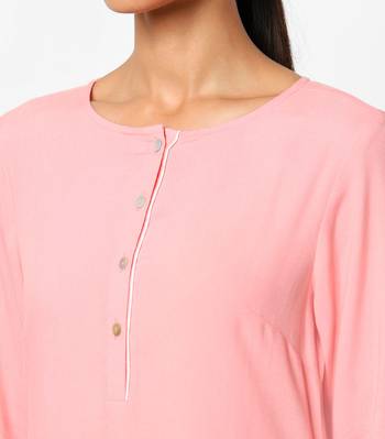 Pink embroidered rayon kurtas-and-kurtis 2