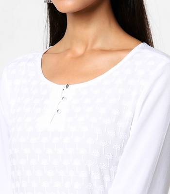 White embroidered rayon kurtas-and-kurtis 2