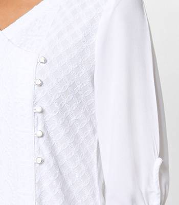 White embroidered rayon kurtas-and-kurtis 2