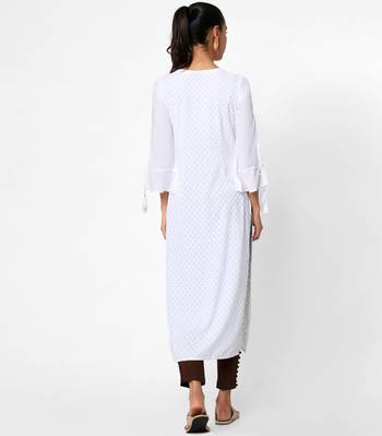 White embroidered rayon kurtas-and-kurtis 5