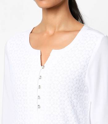 White embroidered rayon kurtas-and-kurtis 2