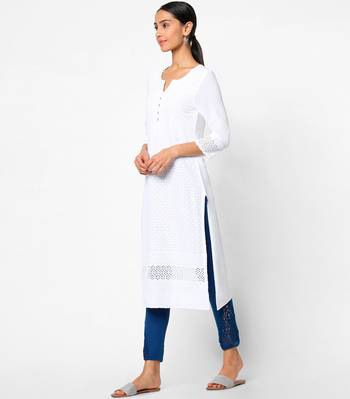 White embroidered rayon kurtas-and-kurtis 3