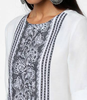 White printed rayon kurtas-and-kurtis 2