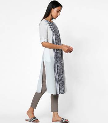 White printed rayon kurtas-and-kurtis 4