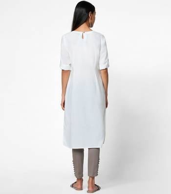 White printed rayon kurtas-and-kurtis 5