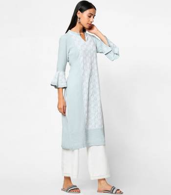 Grey embroidered rayon kurtas-and-kurtis 3