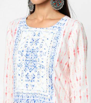 White embroidered rayon kurtas-and-kurtis 2