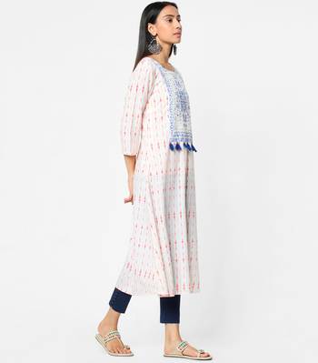 White embroidered rayon kurtas-and-kurtis 4