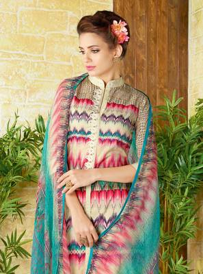 Multicolor digital print crepe salwar 2