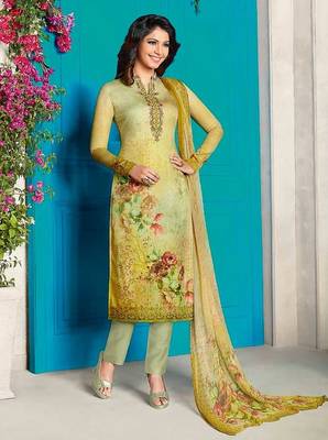 Multicolor floral print crepe salwar 1