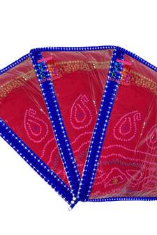 atorakushon   Parachute Fabric Saree Cover Garments Wardrobe Organizer Pack of 3 (Blue)