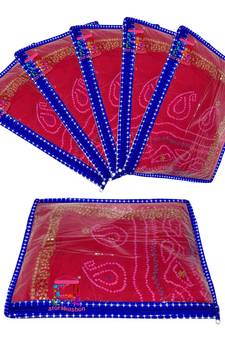 atorakushon   Parachute Fabric Saree Cover Garments Wardrobe Organizer Pack of 6 (Blue)