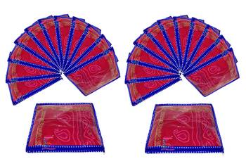 atorakushon   Parachute Fabric Saree Cover Garments Wardrobe Organizer Pack of 24 (Blue) 1