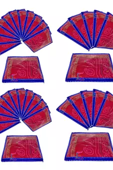 atorakushon   Parachute Fabric Saree Cover Garments Wardrobe Organizer Pack of 36 (Blue)