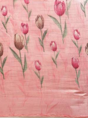 Pink Color Digital Print Saree 4