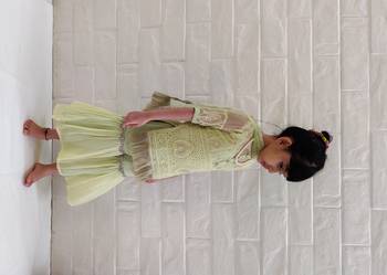 Yellow Green Chikan Work Sharara Kurta 3