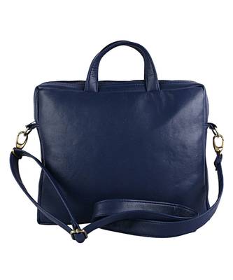 Blue Silver Taxi Canvas PU Laptop Bag 2