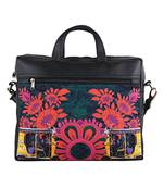 Two Yellow Autos Canvas PU Laptop Bag