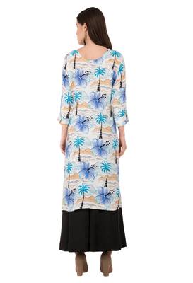 Blue printed cotton ethnic-kurtis 2