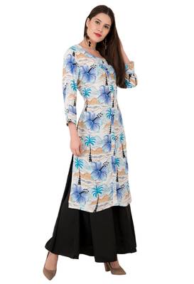 Blue printed cotton ethnic-kurtis 4