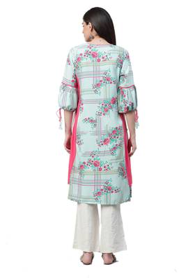 Blue printed liva ethnic-kurtis 2