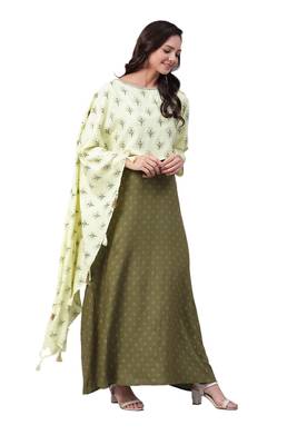 Lemon printed rayon long-kurtis 3