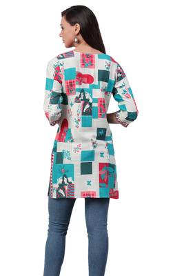 White printed liva ethnic-kurtis 2