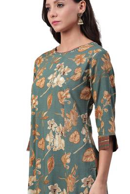 Grey printed rayon ethnic-kurtis 4