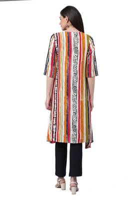 Red printed rayon ethnic-kurtis 2