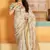 White woven silk blend saree with blouse
